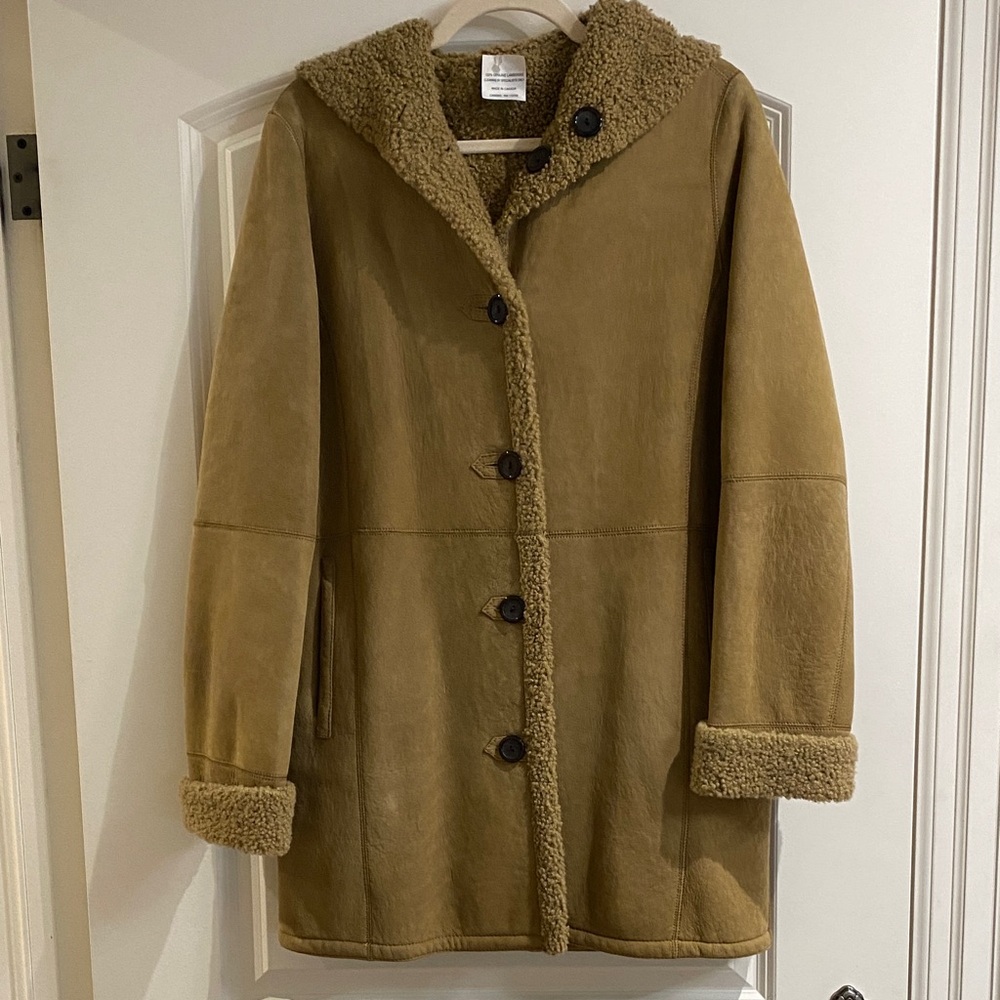 Reversible Tan Shearling Coat